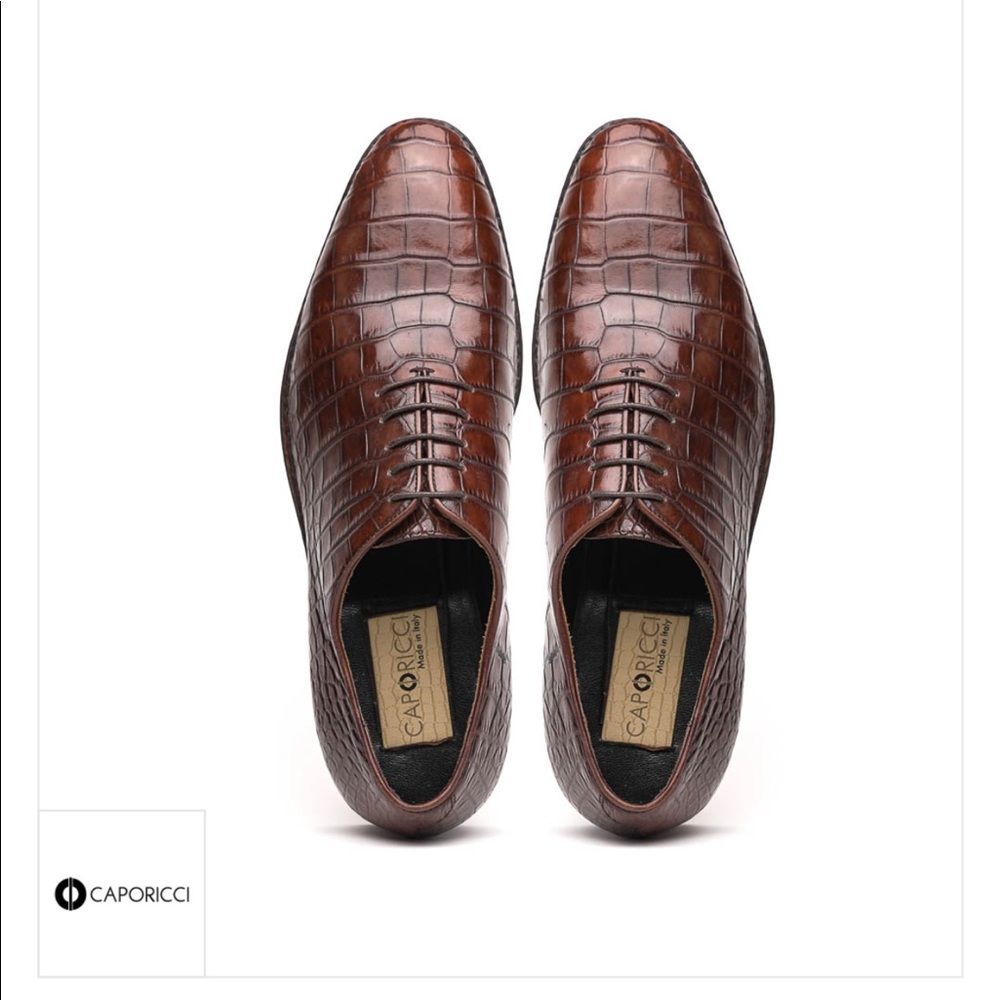 CAPORICCI 2543 Brown Alligator shoes - Picture 10 of 15